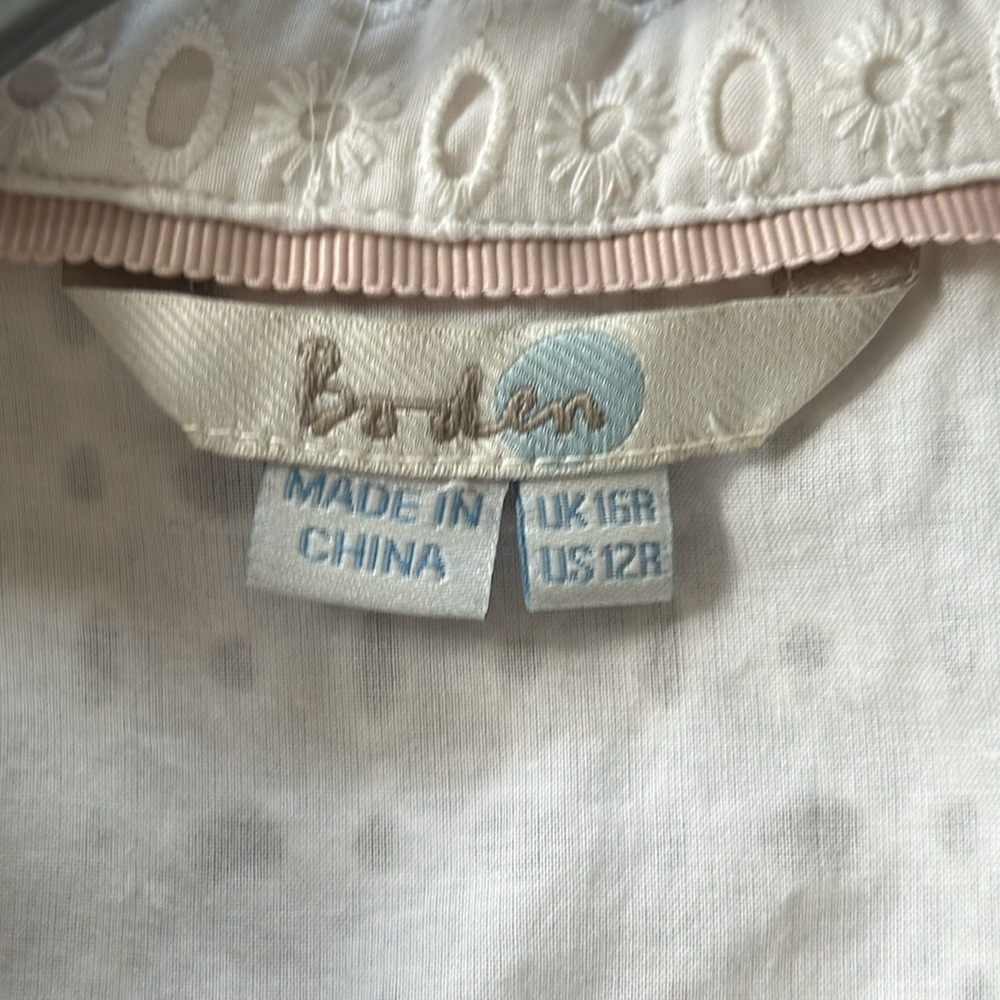 Boden white eyelet sleeveless dress 12R - Picture 6 of 11
